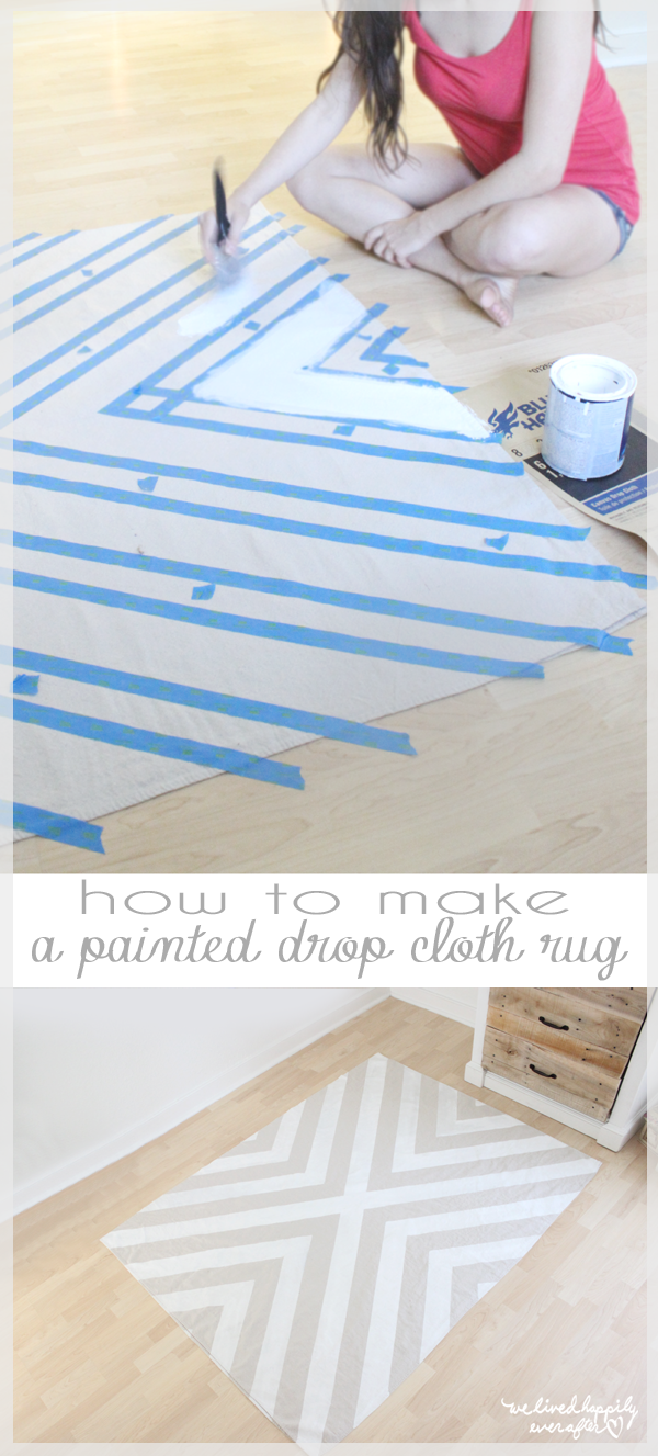 How to Paint a Drop Cloth Rug & My Honest Thoughts On The After