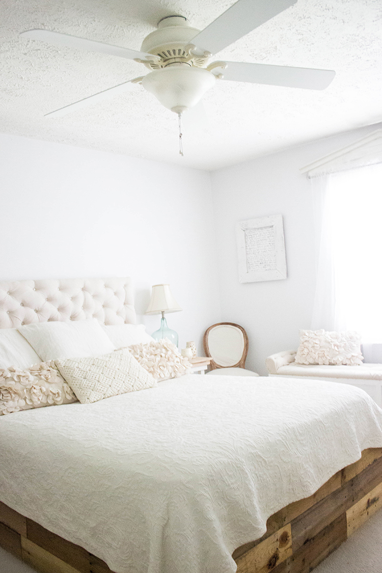Master Bedroom Tour - How To Bring Charm & Farmhouse Character Into A Builder Basic 