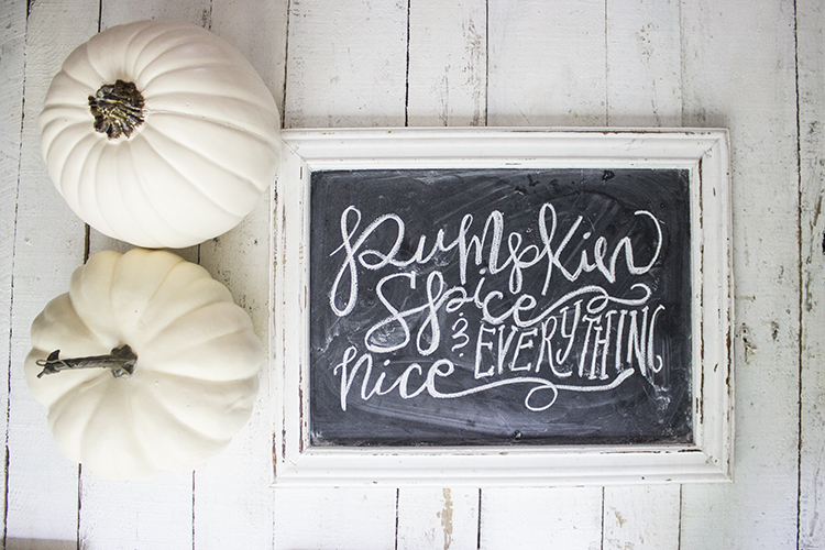Pumpkin Spice & Everything Nice- Free Fall Chalkboard Printable