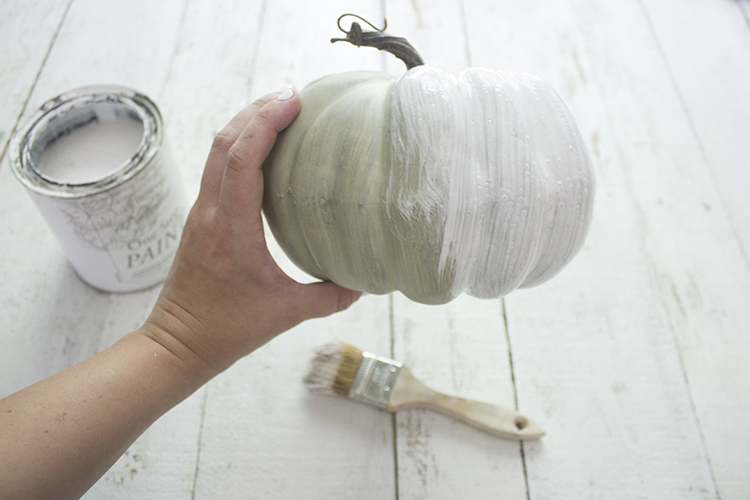 DIY Realistic White & Pastel Chalk Paint Heirloom Pumpkins With Dark Wax