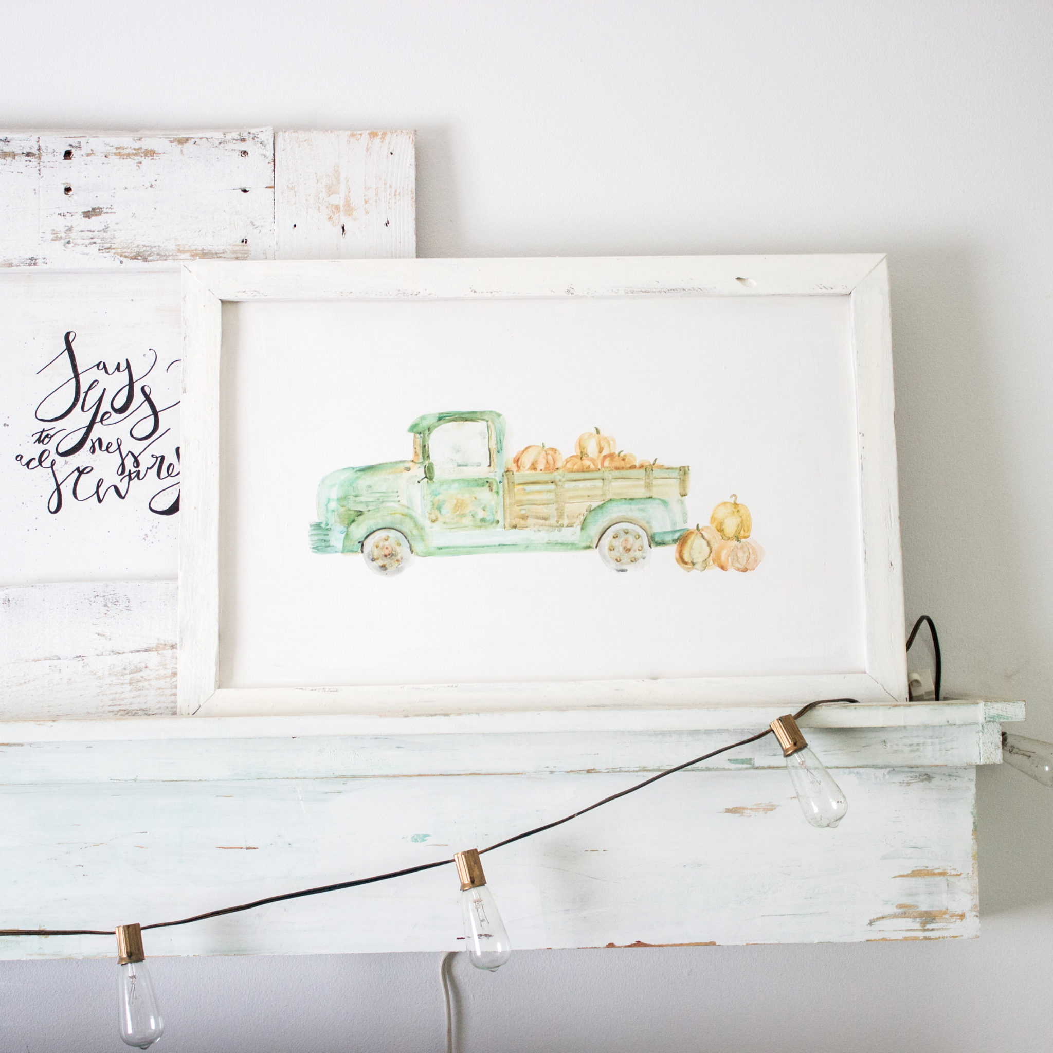 Old Rusty Pumpkin Patch Truck - Free Printable