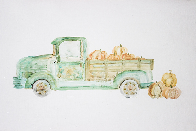 Old Rusty Pumpkin Patch Truck - Free Fall Printable