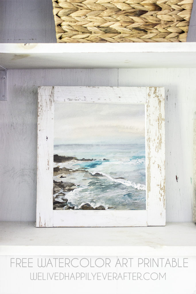 Ocean Watercolor Free Printable | We Lived Happily Ever After