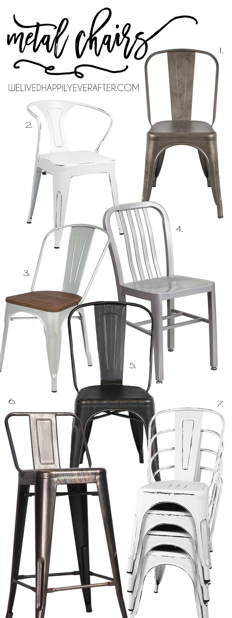 Industrial Farmhouse Fixer Upper Style Metal Chairs For your Home