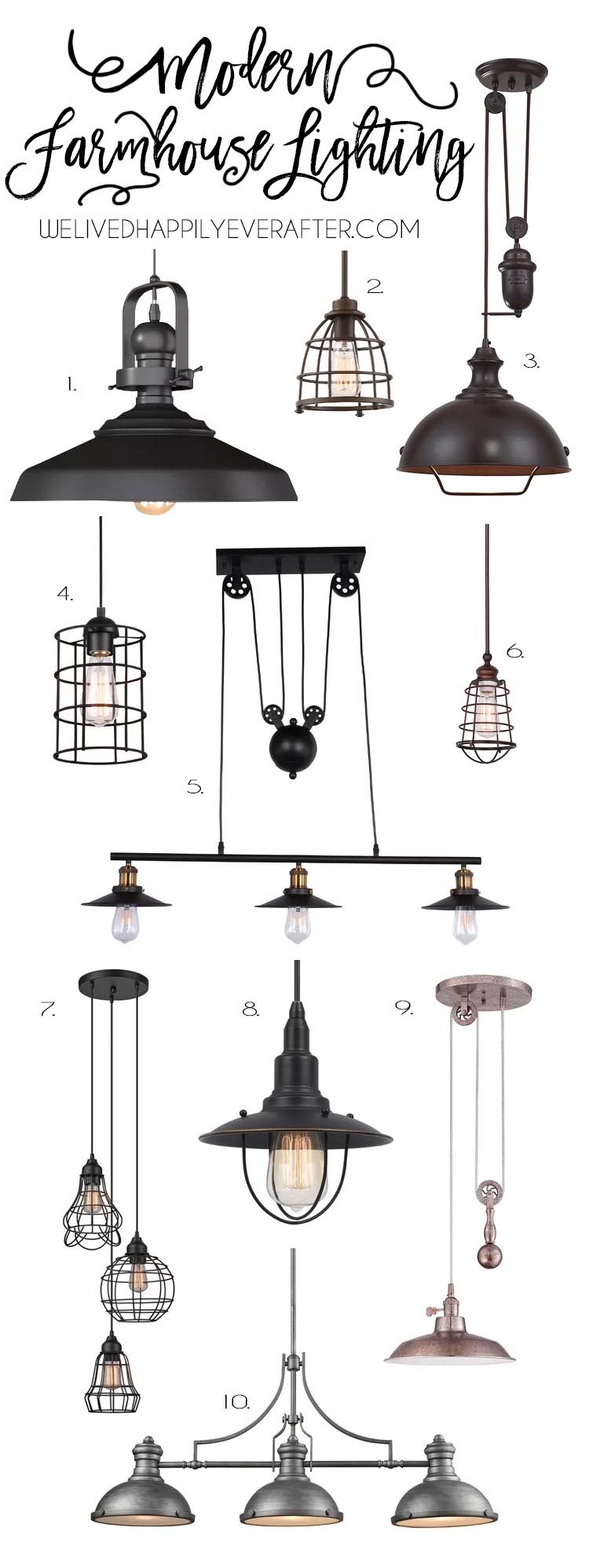 Rustic Industrial Modern Farmhouse Metal Lighting For Your Home Decor