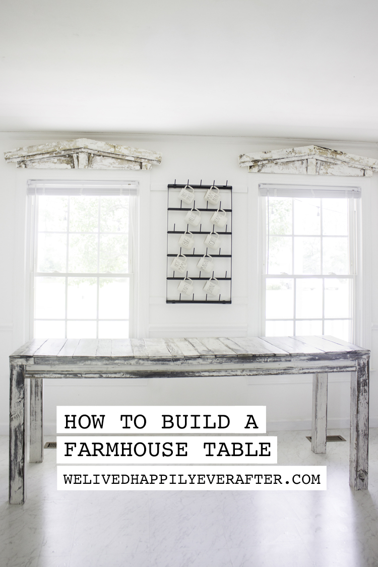 How To Build A 7 Foot Long Super Rustic Farmhouse Table (With Reclaimed Wood) - Plans Included - Perfect For Family Gatherings - Only $45 In Materials To Build