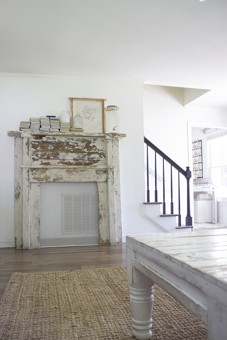 How To Paint DIY An Antique Grunge Patina On A DIY Antique Looking Chippy Historic Fireplace Mantle [With Dixie Belle Chalk Paint]