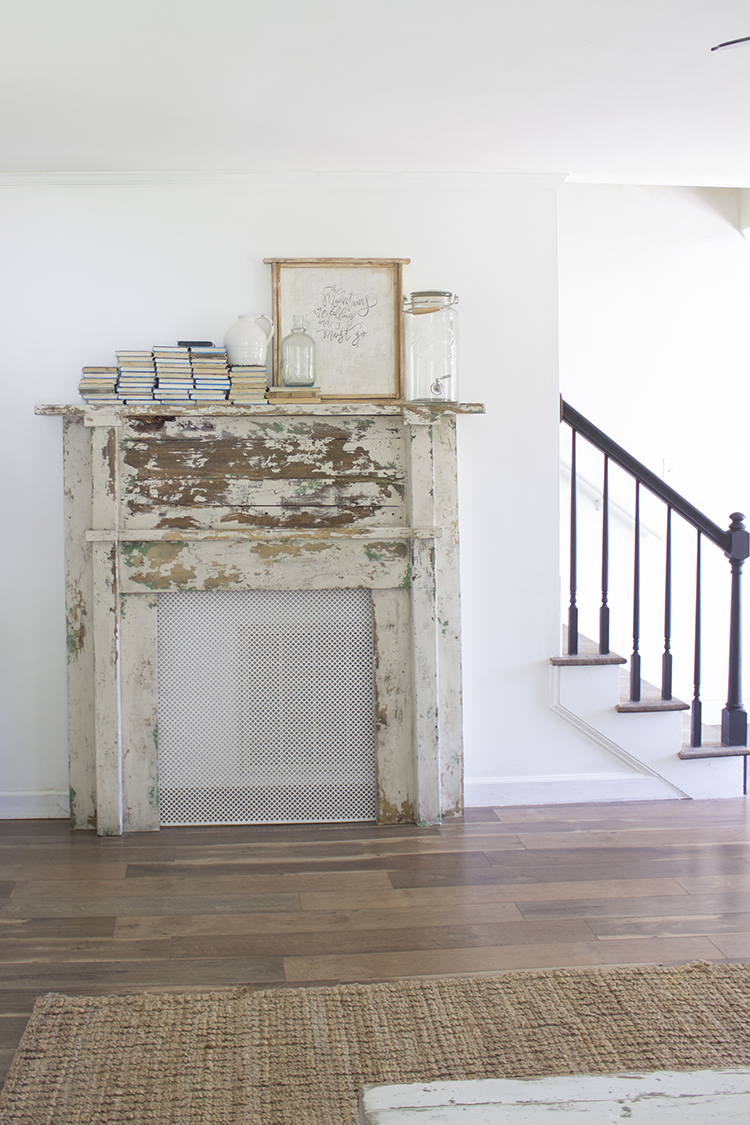 How To Paint DIY An Antique Grunge Patina On A DIY Antique Looking Chippy Historic Fireplace Mantle [With Dixie Belle Chalk Paint] 