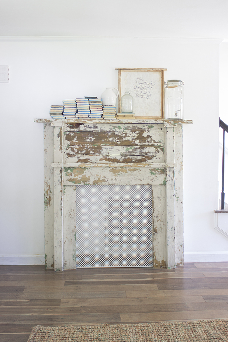 How To Paint DIY An Antique Grunge Patina On A DIY Antique Looking Chippy Historic Fireplace Mantle [With Dixie Belle Chalk Paint]