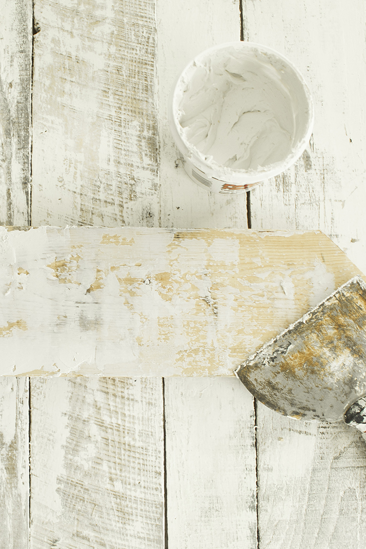 Plaster Painting - Chippy Barnwood Paint Technique DIY - Furniture Painting Tutorial - No Milk Or Chalk Paint Needed!