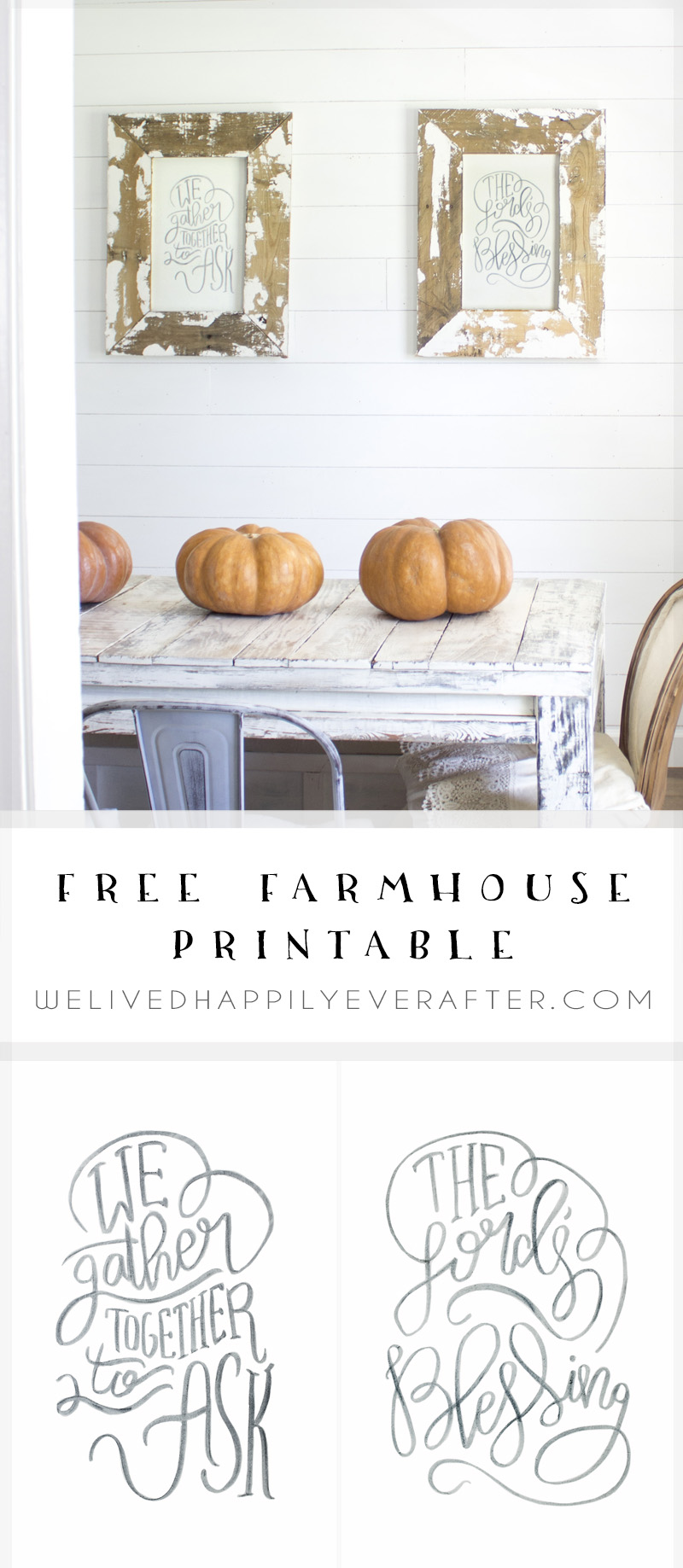 We Gather Together To Ask The Lord's Blessing - Free "Gather" Thanksgiving Hymn For An Autumn Farmhouse (October & November Fall Printables)