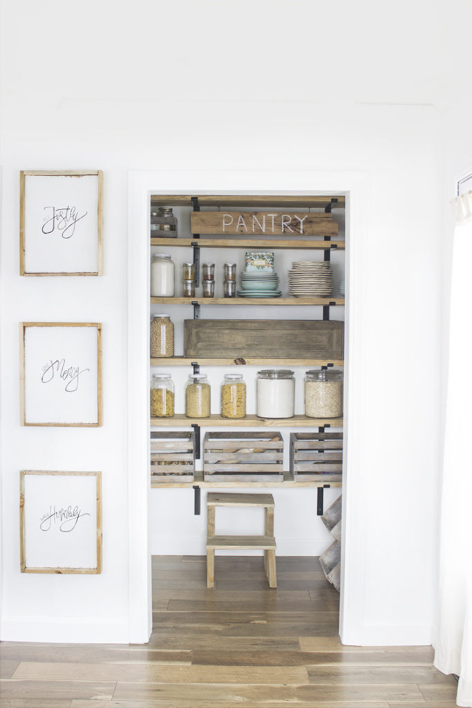 DIY Organized Walk In Modern Farmhouse Butler's Pantry Makeover With ...
