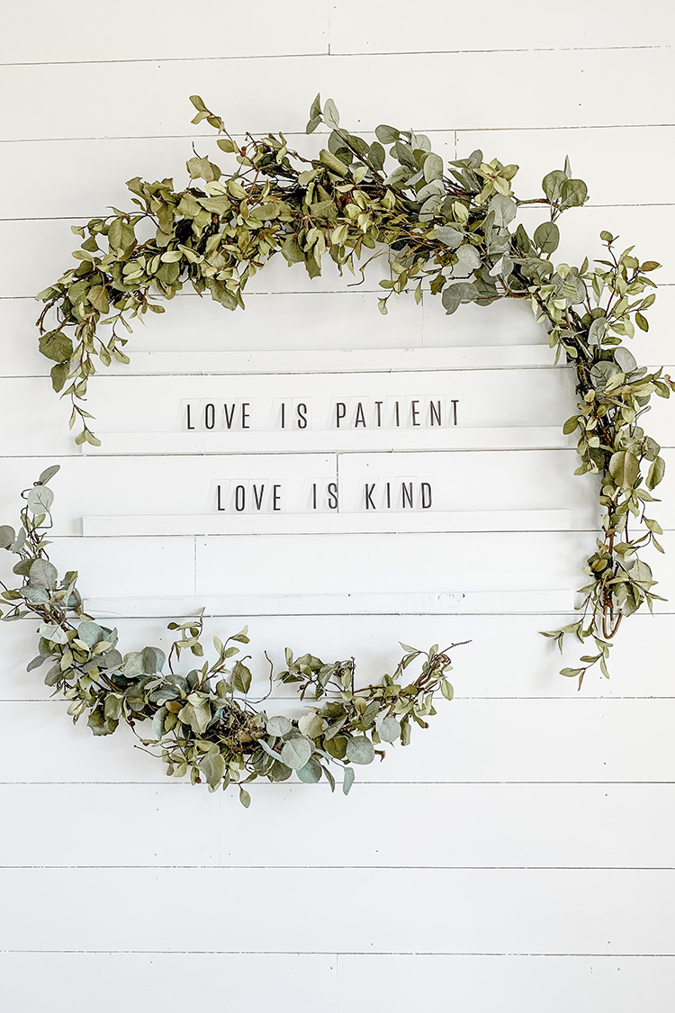 DIY Letter Board Wreath Wall Valentines Day Home Decor Quotes & Sayings: Love Is Patient Love Is Kind