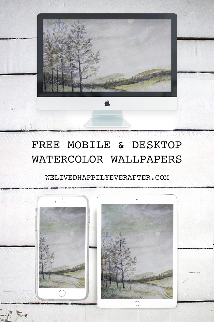 Free Watercolor iPhone, iPad, iMac, Desktop & Laptop Background Screensavers