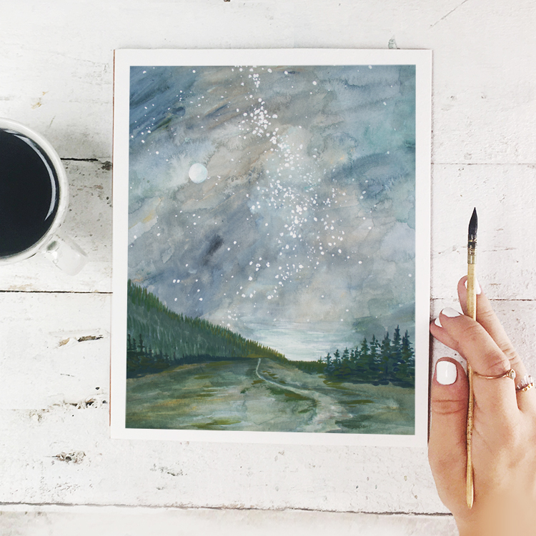 Fairytale Like Forest Watercolor Free Printable Art Print