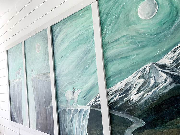 Narnia Wardrobe Secret Reading Nook Playroom- How An Artist Transformed A Dormer Window Hallway Into The C.S. Lewis Inspired Fairytale Playroom Of Her Children's Dreams