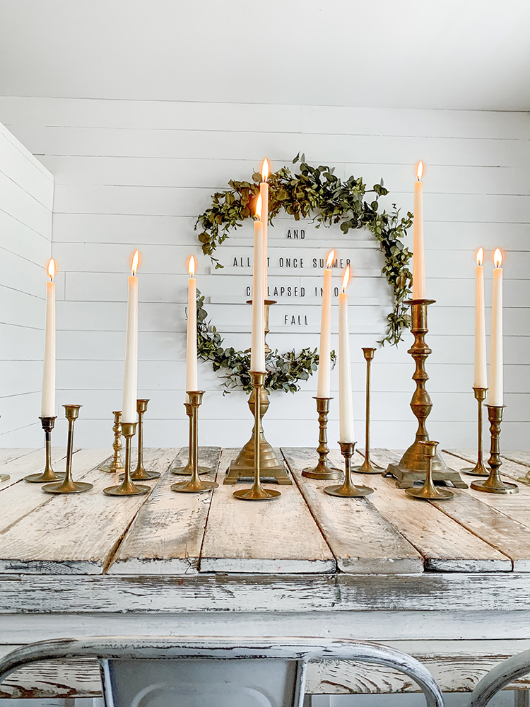Beauty & The Beast Inspired Antique Candlestick Fall Tablescape