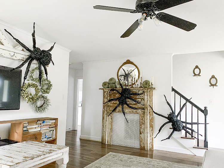 DIY Giant Spooky Halloween Spider Decorations ($15 for a HUGE spider!) Step By Step Tutorial