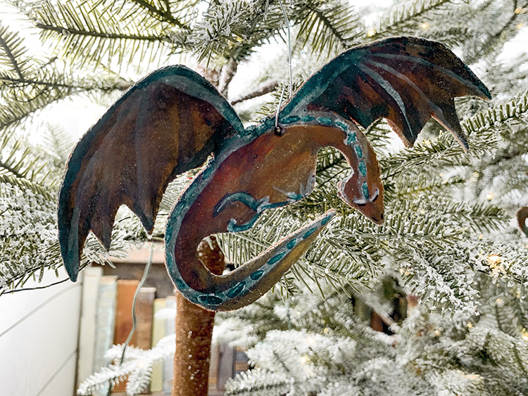 Gingerbread dragon ornaments