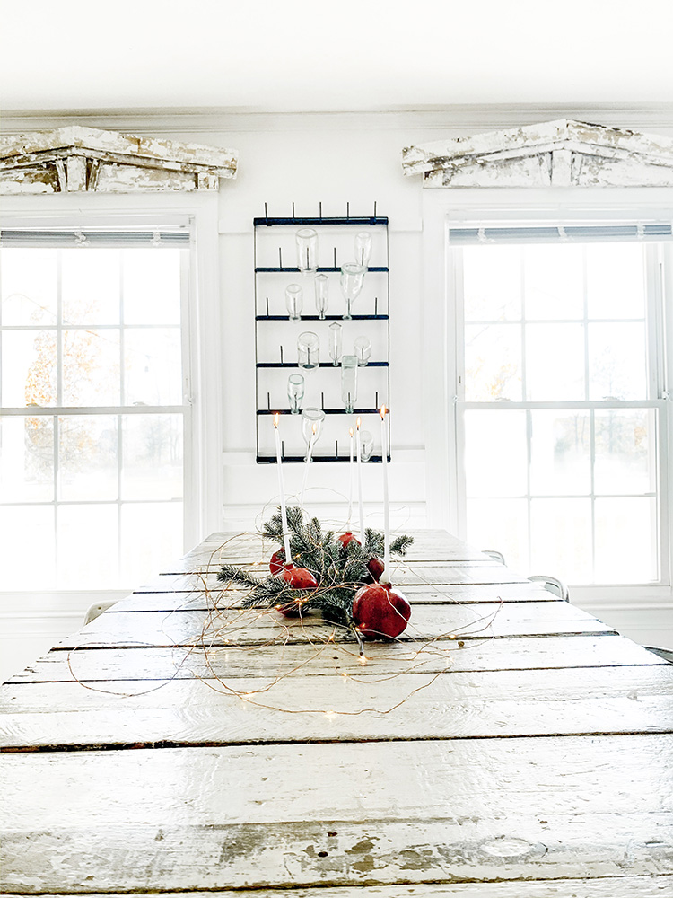 DIY Pomegranate Candlestick Table Centerpieces Christmas Decor