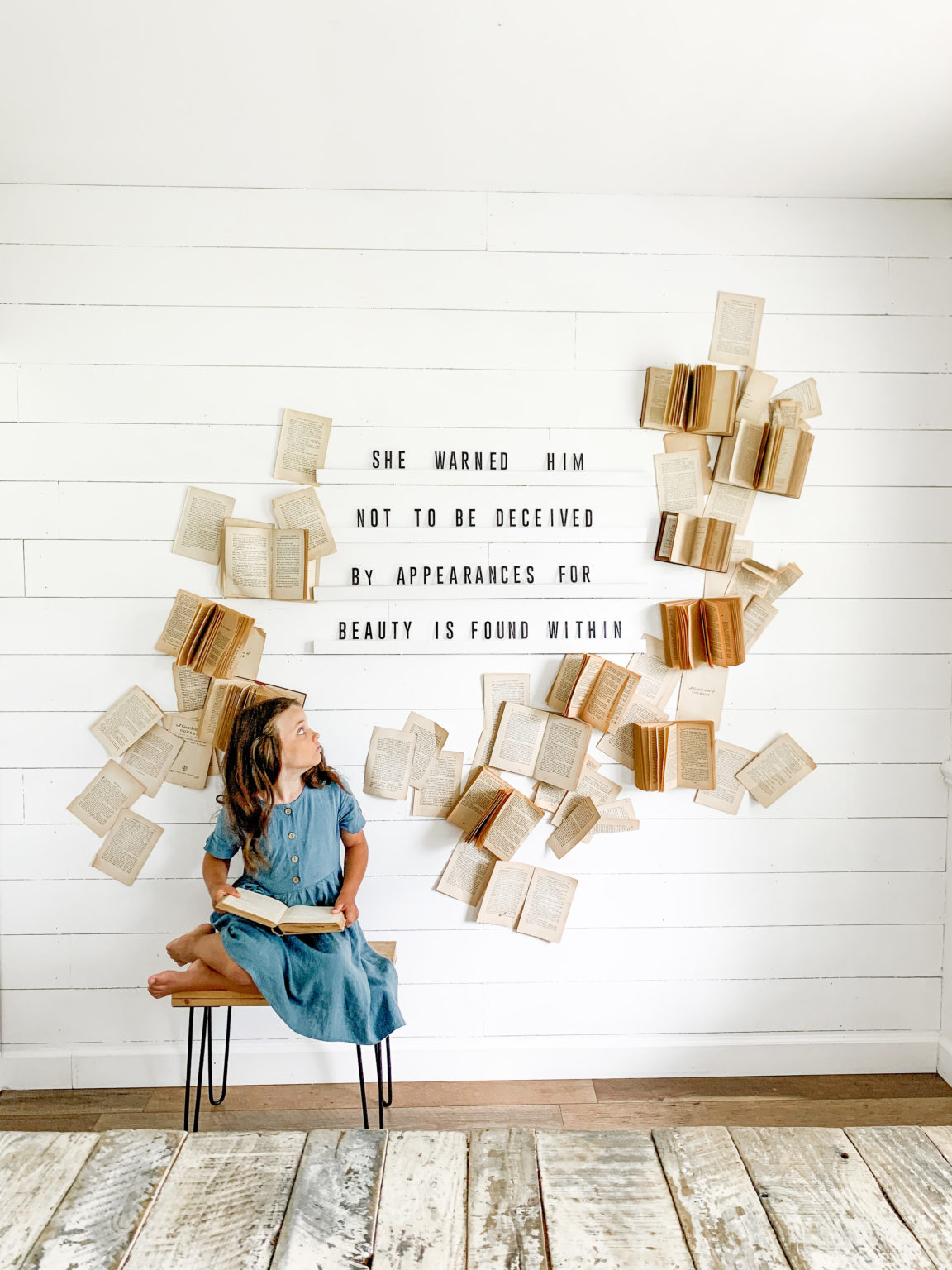 How To Make An Epic DIY Book Wall & Letter Board Display - We Lived ...