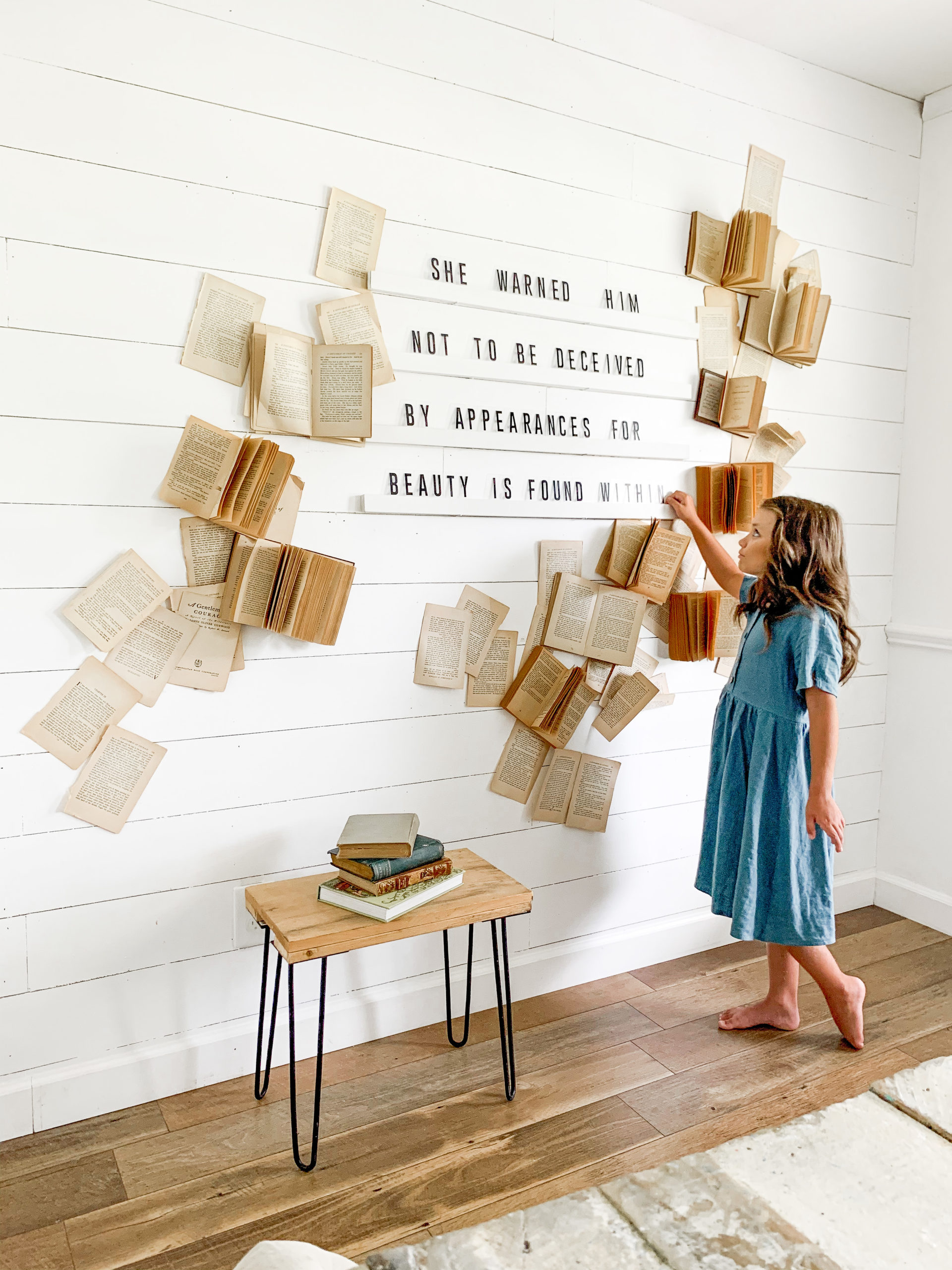 How To Make An Epic DIY Book Wall & Letter Board Display