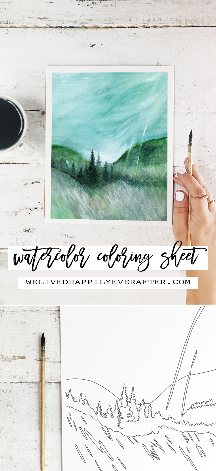 Spring Valley Watercolor Painting - Perfect For A DIY Girls Painting Party Night!