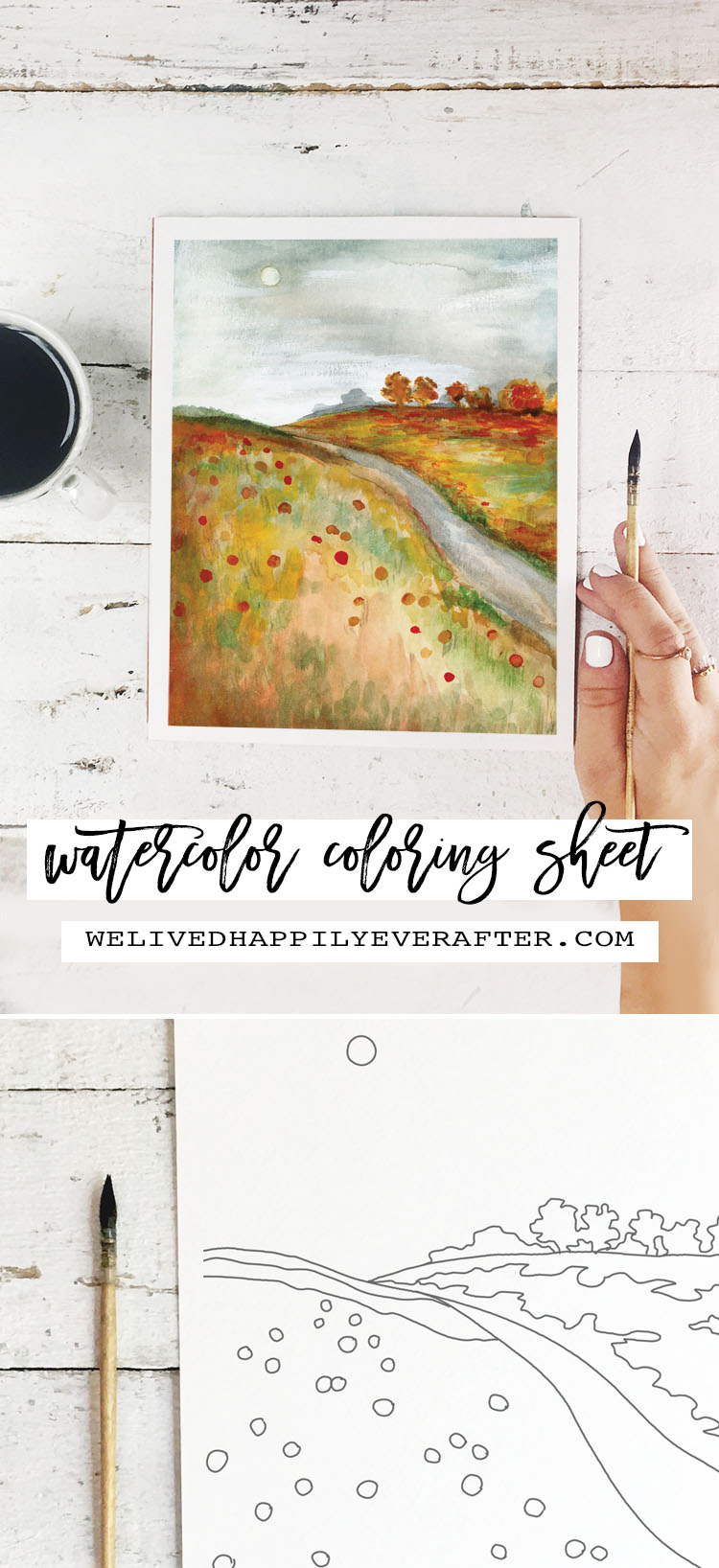 Fall Pumpkin Patch Watercolor Painting - Perfect For A DIY Girls Painting Party Night!