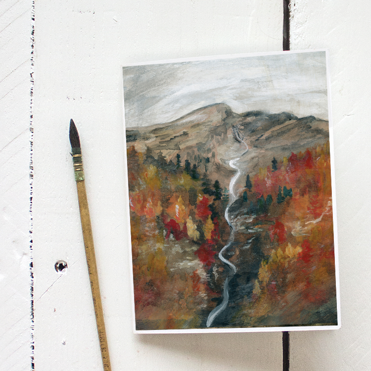 Fall in Full Bloom Watercolor Painting - Greeting Card Printable